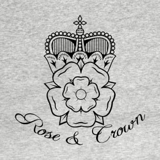 Rose and Crown Black and White T-Shirt